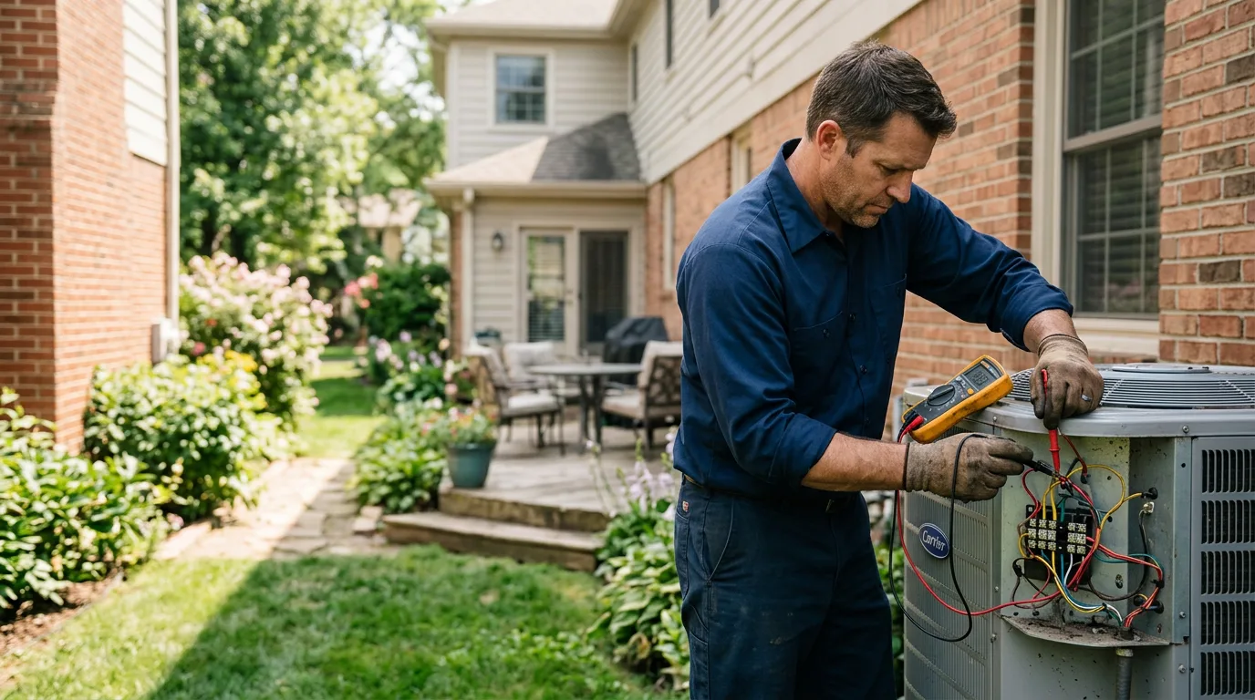 HVAC technician working near Freeport, PA